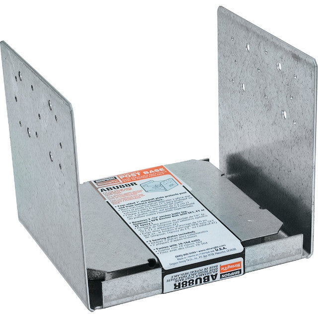 Simpson (ABU88RZ) 8 X 8 ROUGH ADJUSTABLE POST BASE ZMAX 7" x 8" x 7" x 14ga (68mils) base x 10ga (118mils) strap (carton of 4)
