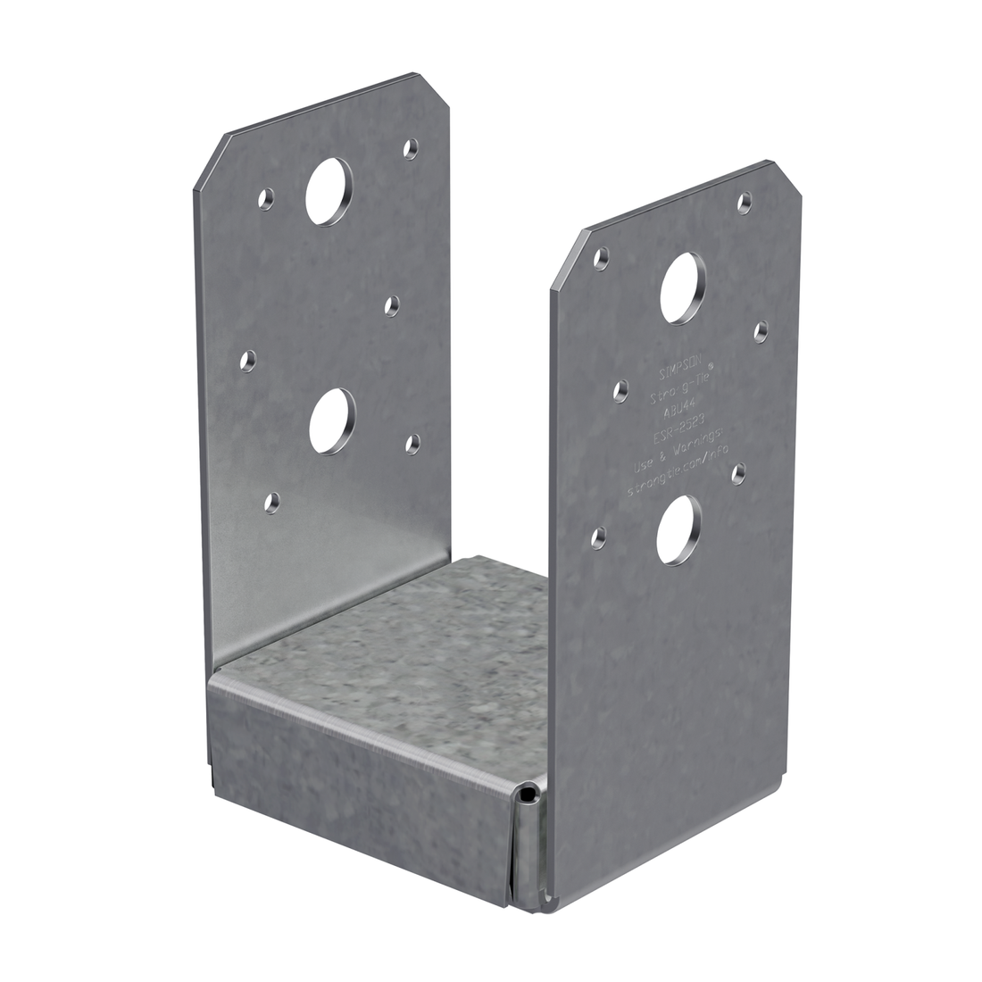 Simpson (ABU44RZ) 4 X 4 ROUGH ADJUSTABLE POST BASE 3" x 4-1/16" x 5-1/4" x 16ga (54mils) base x 12ga (97mils) strap (carton of 12)
