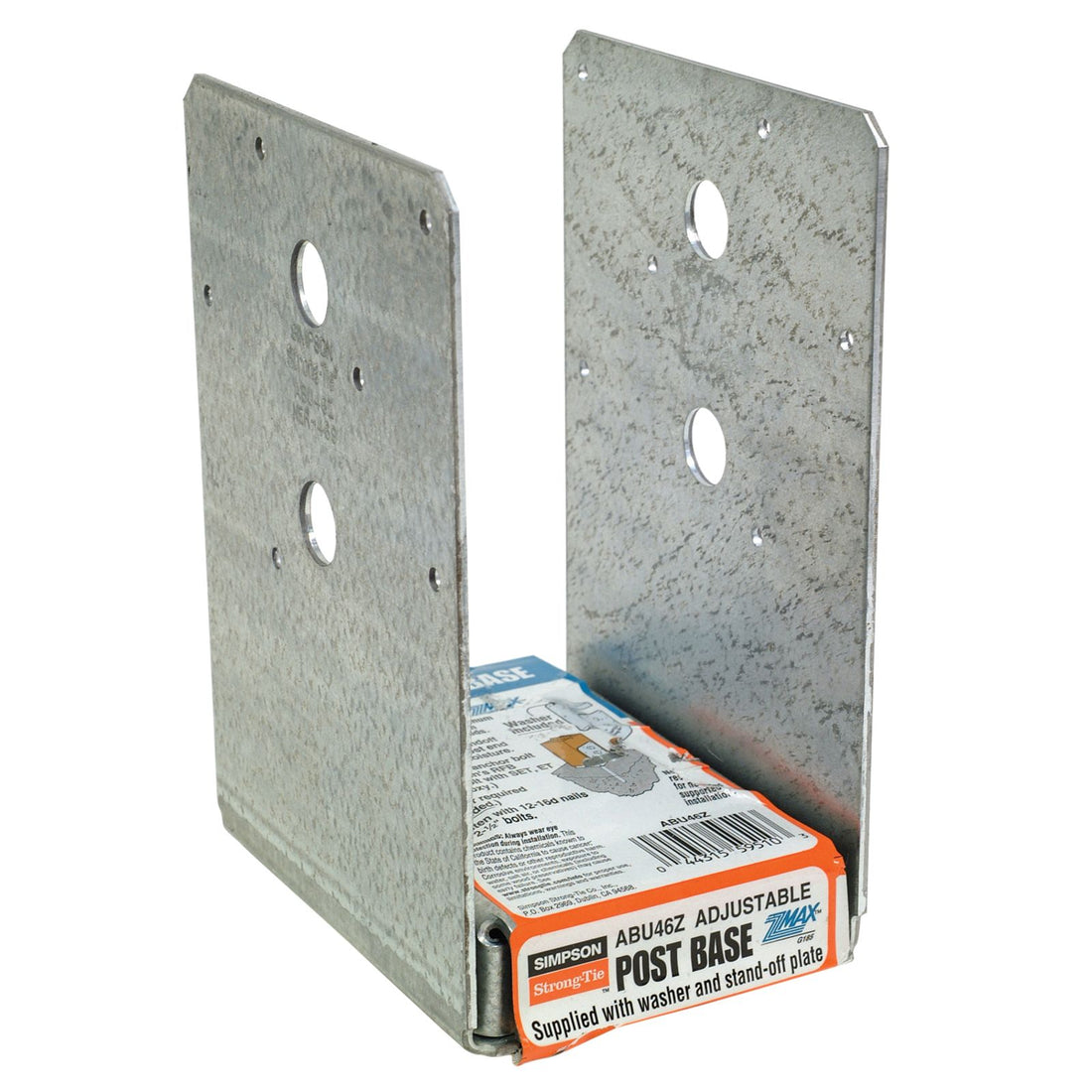 Simpson (ABU46RZ) 4 X 6 ROUGH ADJUSTABLE POST BASE 5" x 4-1/16" x 6-3/4" x 12ga (97mils) (carton of 10)