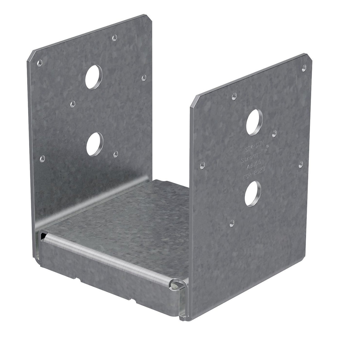 Simpson (ABU5-5Z) 5-1/8 X 5-1/8 GLB ADJ POST BASE ZMAX 5" x 5-1/4" x 6-1/16" x 12ga (97mils) base x 14ga (68mils) strap (carton of 10)