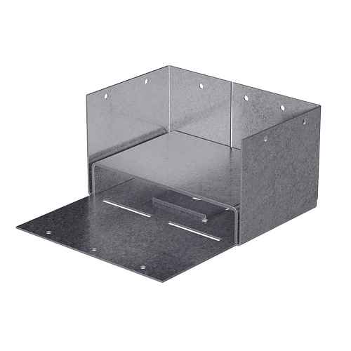 Simpson (ABW46Z) 4 X 6 AB/ABE HYBRID ADJ POST BASE ZMAX 5-9/16" x 3-9/16" x 3" x 12ga (97mils) base x 16ga (54 mils) strap (carton of 10)