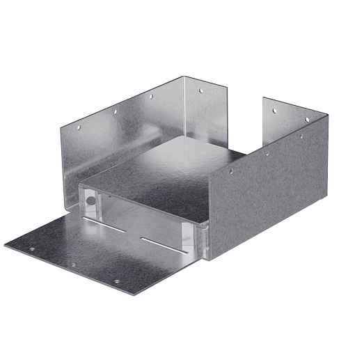 Simpson (ABW66RZ) 6 X 6 ROUGH AB/ABE HYBRID POST BASE ZMAX 6" x 6" x 2-13/16" x 12ga (97mils) base x 14ga (68 mils) strap (carton of 10)