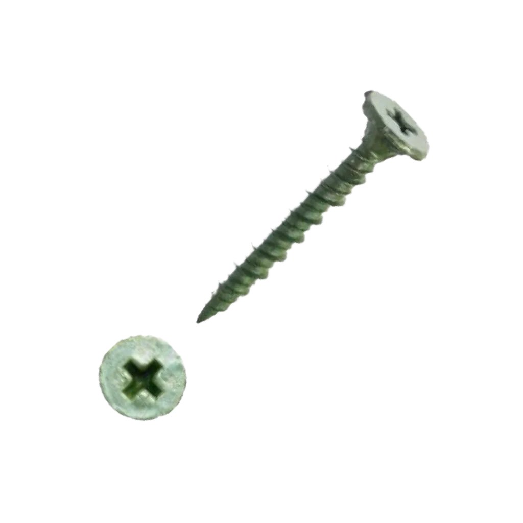 Zeus Fasteners Attach cement board to wood or light gauge metal studs 25-20ga, #8 X 1-1/4", Wafer Head With Nibs, #2 Reduced Phillips, Spade Point, 1000 HR Coating, 5000 Per Box (ZM114CB) 1-1/4" x 8 (box of 5000)