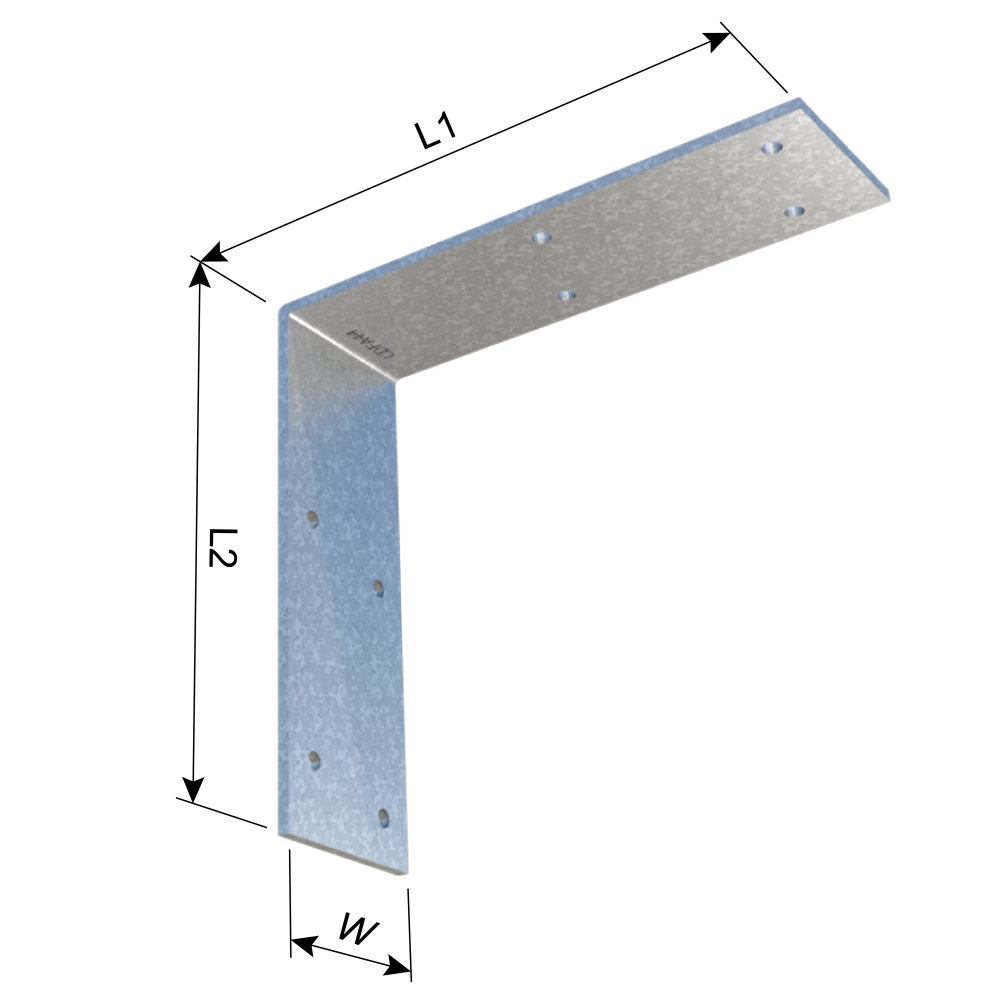 ClarkDietrich CDFA44 MEDIUM ANGLE 4-15/32" x 4-15/32" x 1-3/16" x 97mils (12ga) (box of 25)