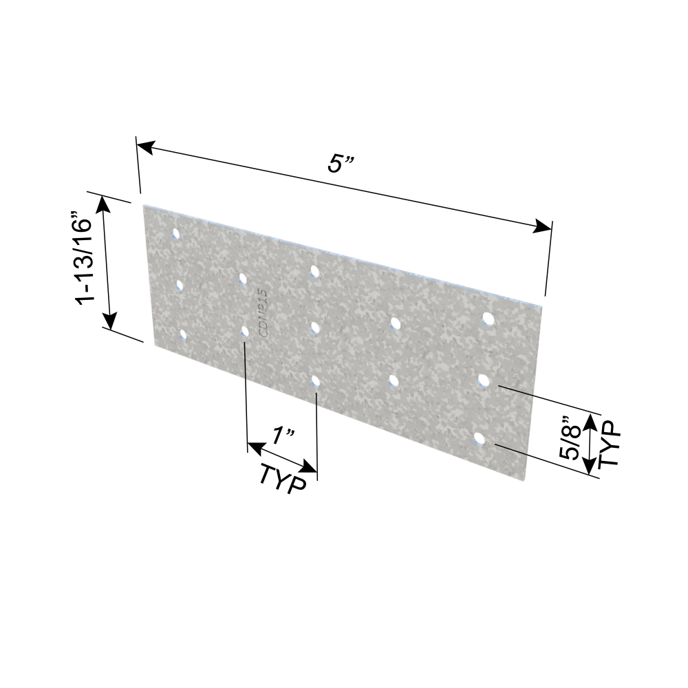 ClarkDietrich CDNP15 5" x 2" x 33mils (20ga) (box of 150)