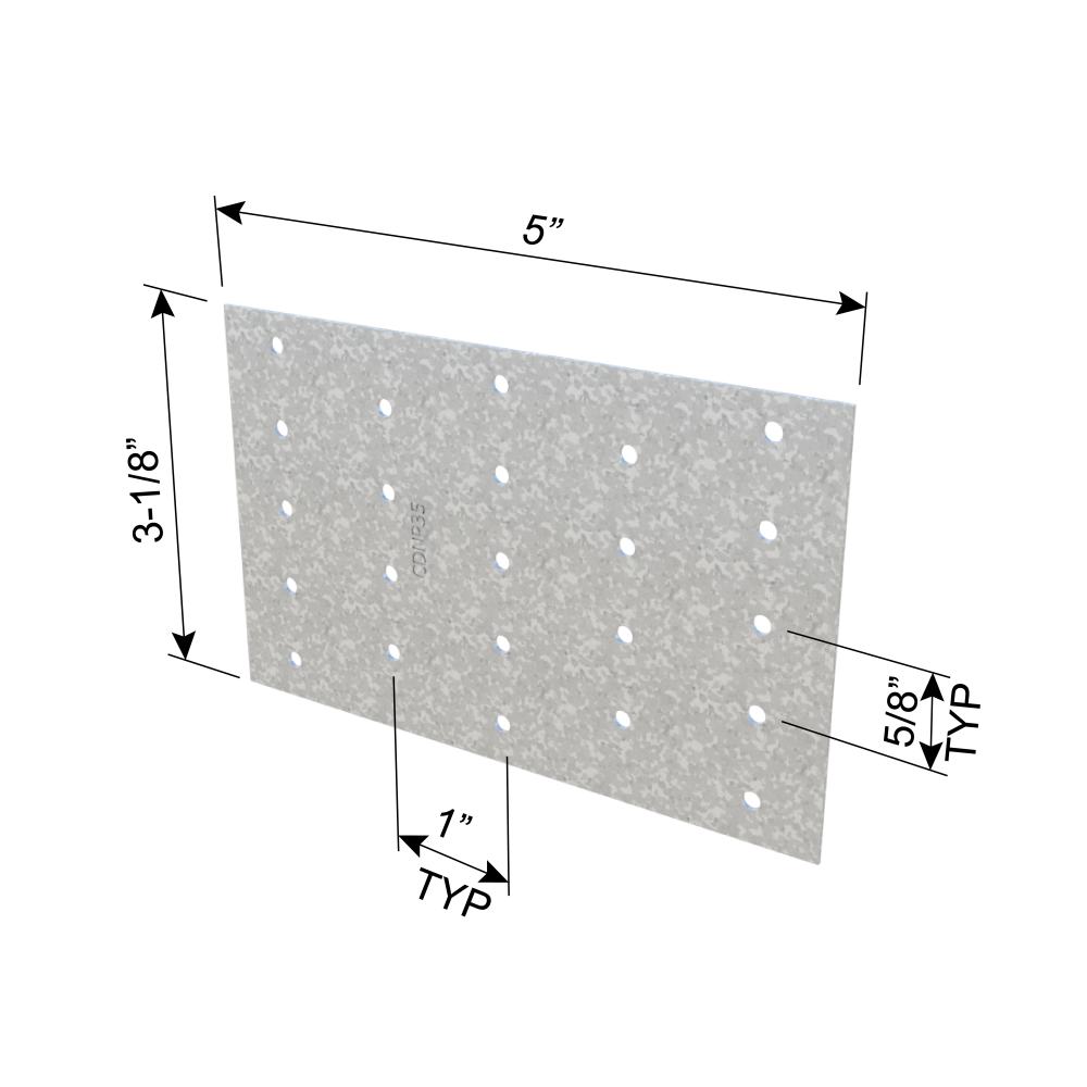 ClarkDietrich CDNP35 5" x 3" x 33mils (20ga) (box of 100)
