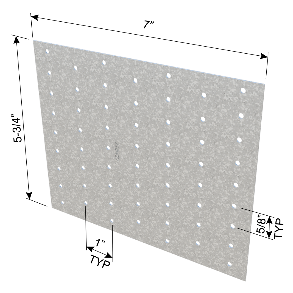 ClarkDietrich CDNP57 7" x 5" x 33mils (20ga)
