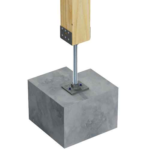 Simpson Adjustable Porch Post Base 4X4 3-1/2" x 3-1/4" x 12ga (97mils) (carton of 8)