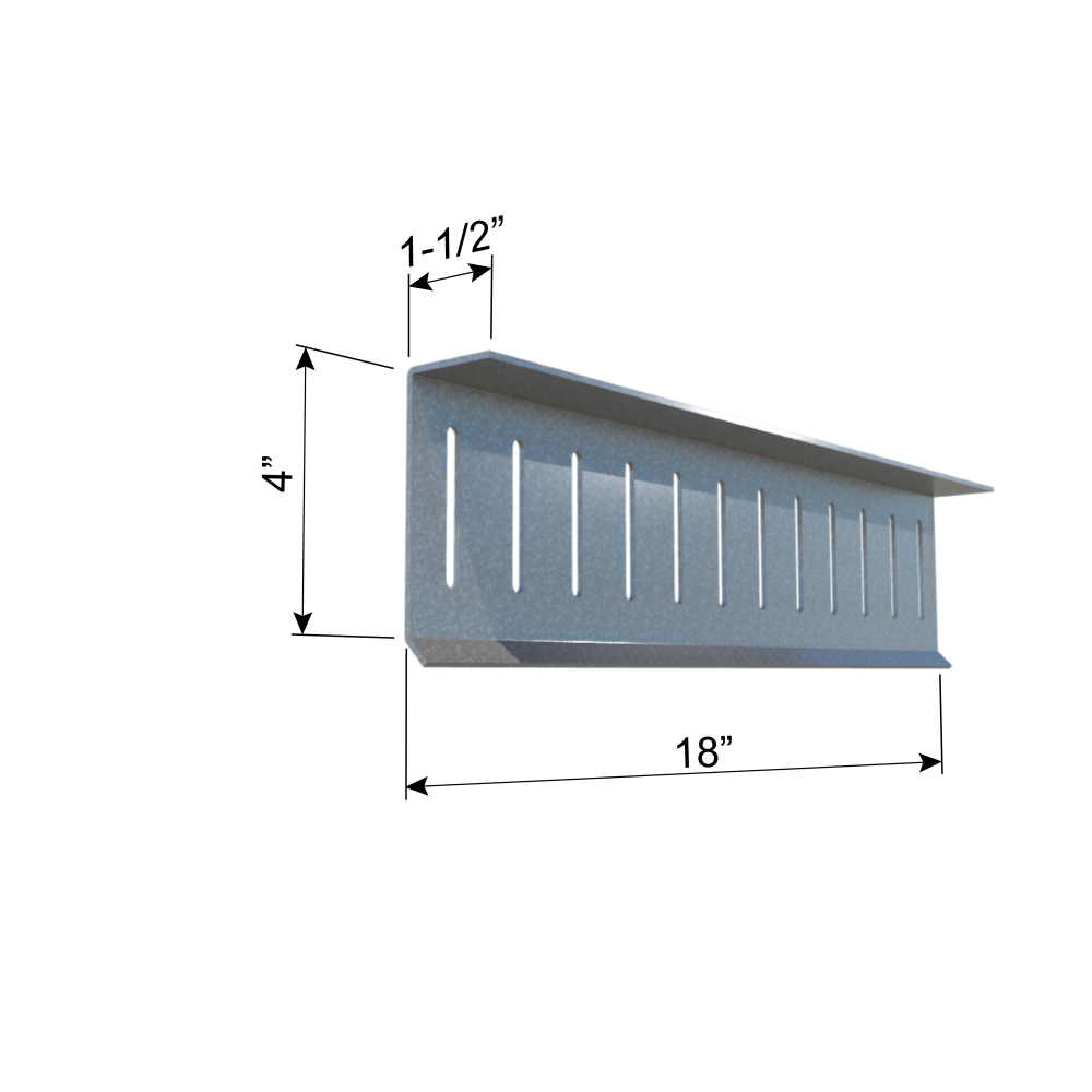 ClarkDietrich FS18 FAST STRUT™ 18" x 4" x 1-1/2" x 68mils (14ga) (box of 10)