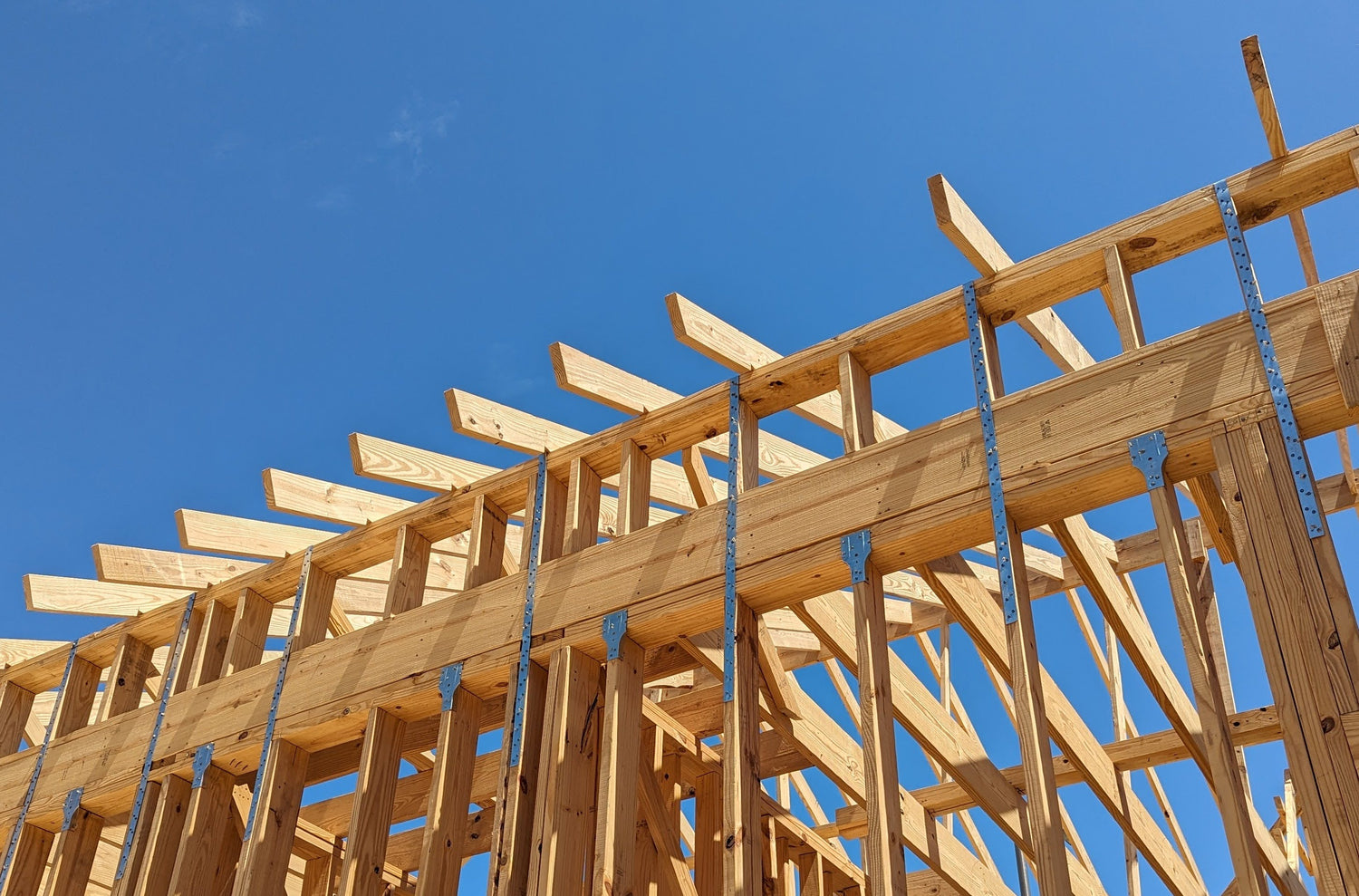 Hurricane Straps and Hurricane ties to reinforce commercial or residential wood framing