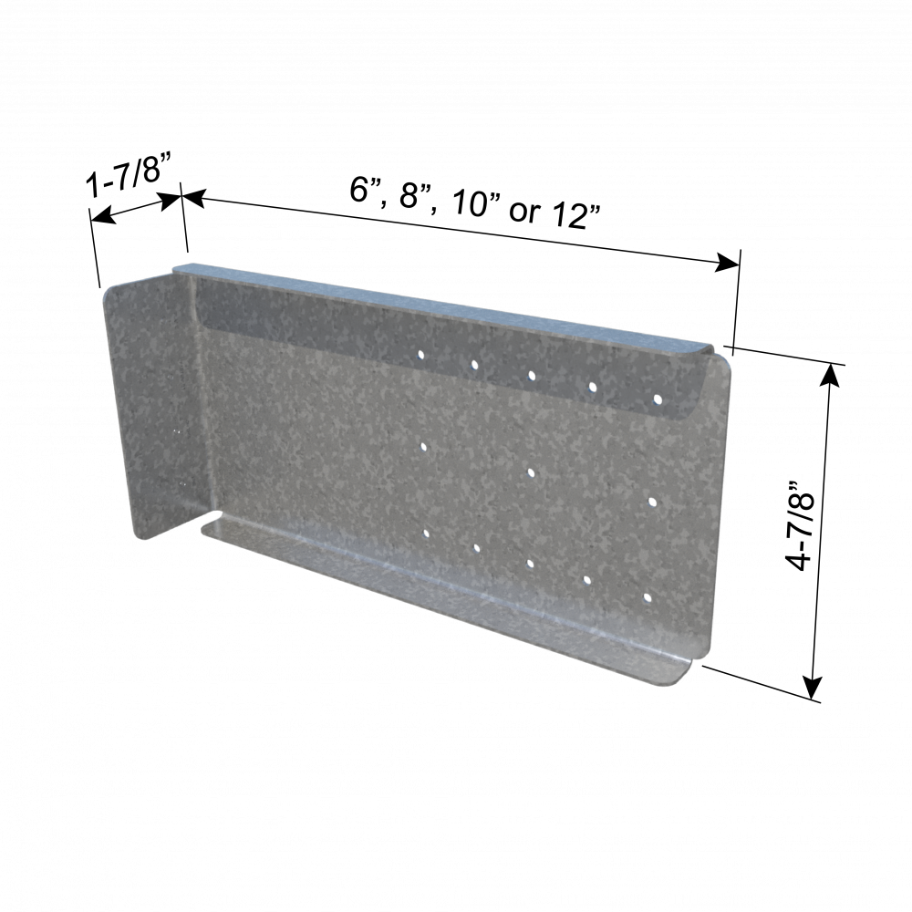 ClarkDietrich UXRC10 UNI-CLIP™ EXT RIGID CLIP 4-7/8" x 10" x 1-7/8" x 68mils (14ga) (bucket of 25)