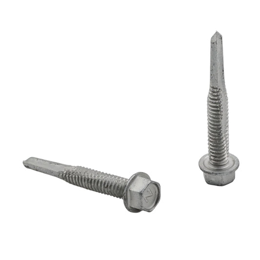 Zeus Fasteners Heavy gauge metal fastening, sheet metal panels or clips to steel up to 1/2" thick, #12 X 1-1/2", Washer Head, Hex, #5 Self Drilling Point, 1000 HR Coating, 2000 Per Box (ZM512112X) 1-1/2" x 12 (box of 2000)