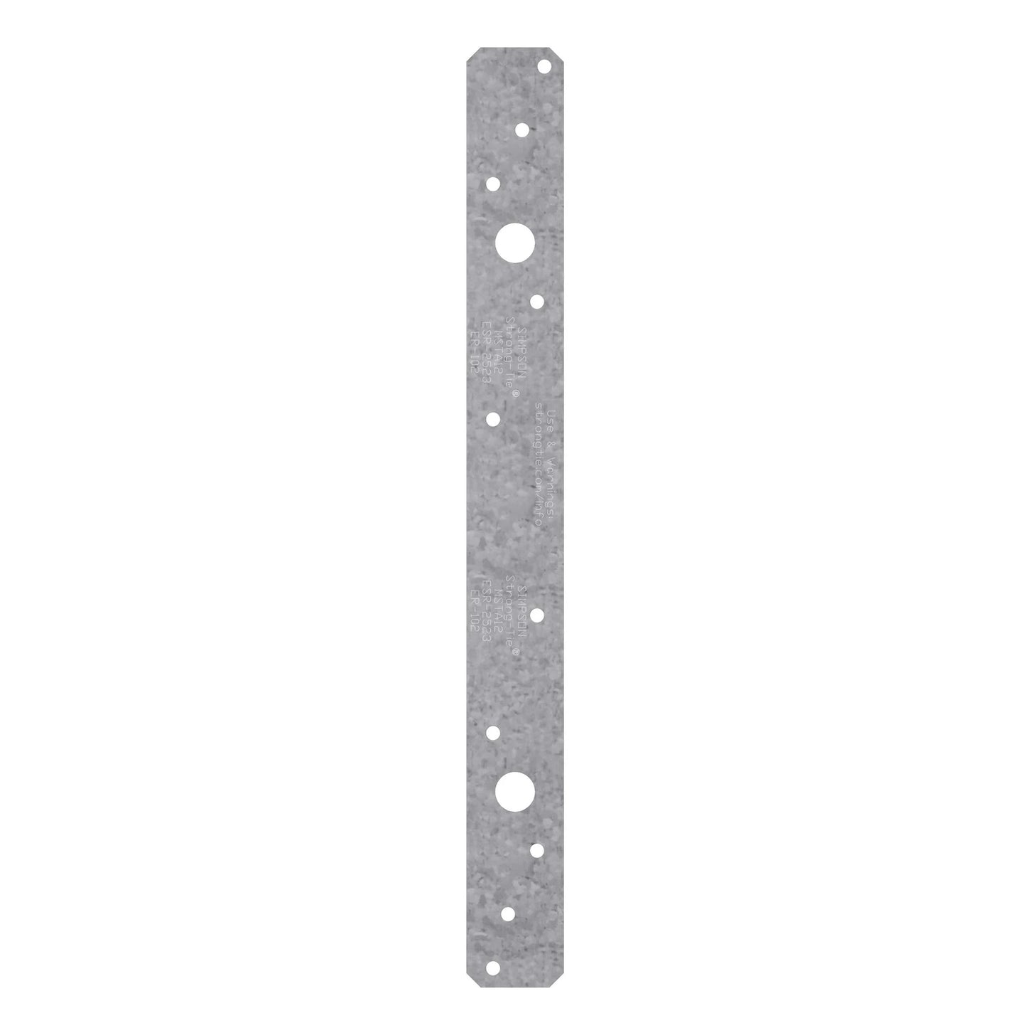 Simpson (MSTA12SS) 12IN MEDIUM STRAP TIE SS 12" x 1-1/4" x 18ga (43mils) (carton of 25)
