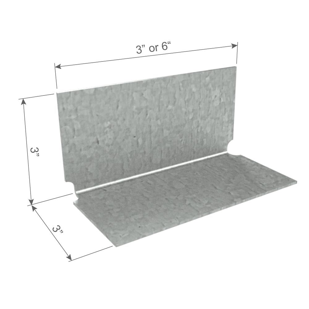 ClarkDietrich A976 END CLIP (UNP) 12 GA 3" x 3" x 6" x 97 mils (12ga) (bucket of 50)