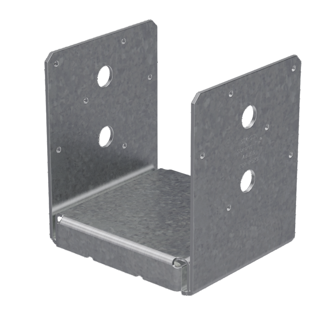 Simpson (ABU66RZ) 6 X 6 ADJUSTABLE POST BASE 5" x 6-1/16" x 5-13/16" x 12ga (97mils) base x 14ga (68mils) strap (carton of 10)