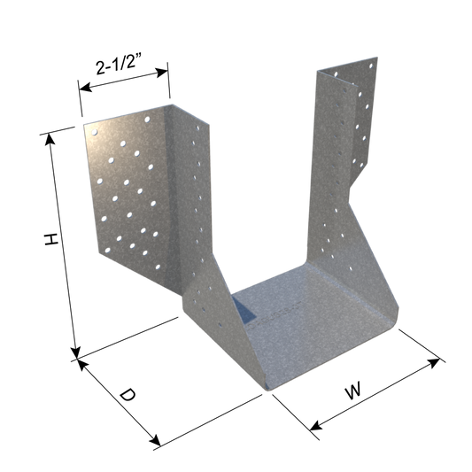 ClarkDietrich CDAGUS28-3T 12GA HEAVY DUTY HANGER 5" x 6-15/16" x 4-1/4" x 97mil (12ga)