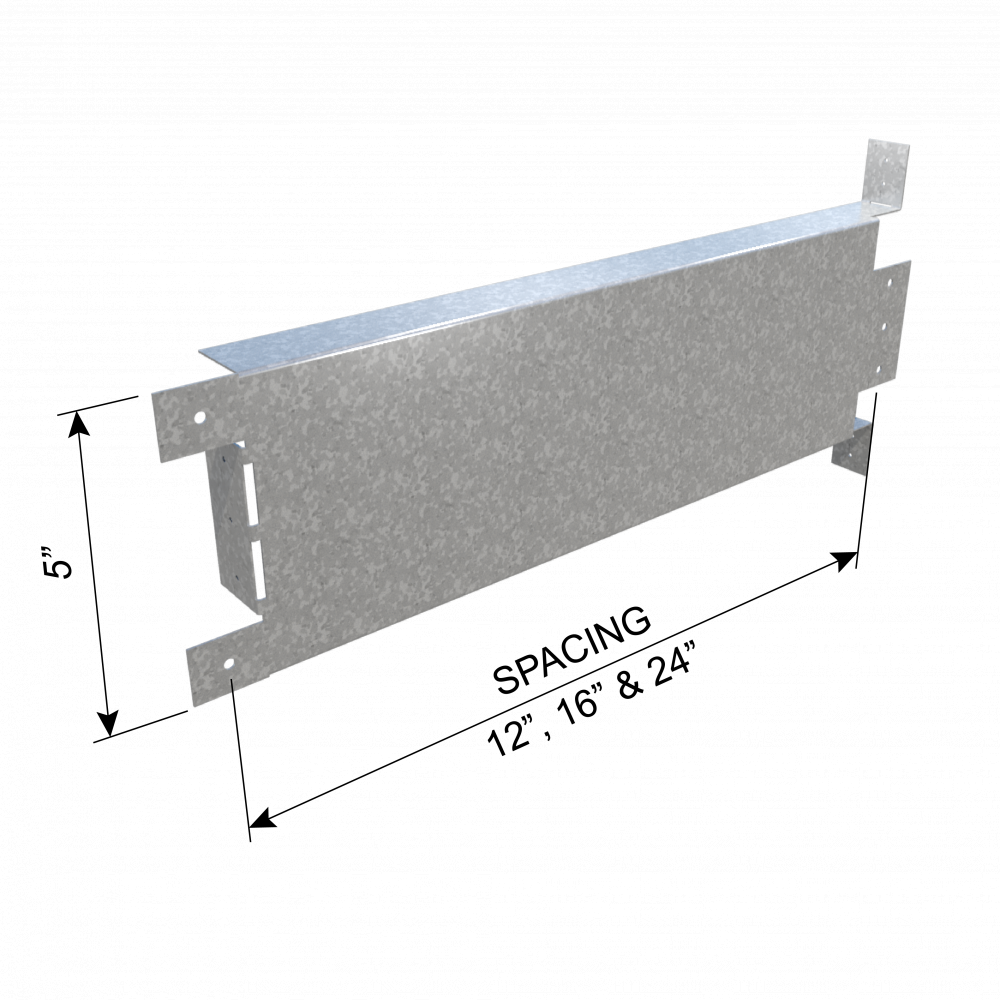 ClarkDietrich BB16 - CDBS BACKER BAR 16 16" x 5" x 33 mils (20ga)