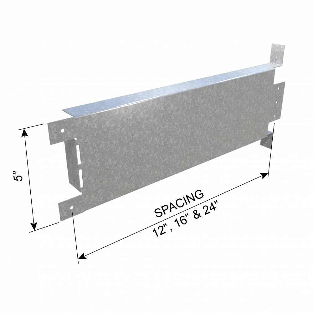 ClarkDietrich BB24 - CDBS BACKER BAR 24 24" x 5" x 33 mils (20ga)