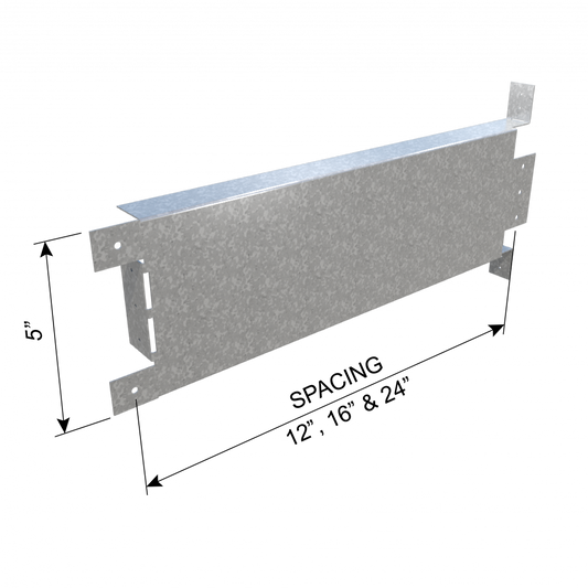 ClarkDietrich BB24 - CDBS BACKER BAR 24 24" x 5" x 33 mils (20ga)