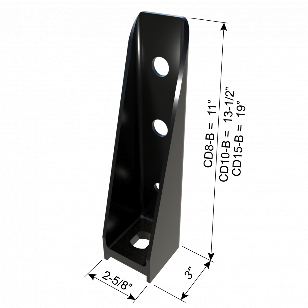 ClarkDietrich CD8-B BOLTED HOLDOWN 11" x 3" x 2-5/8" x 179mils (7ga)