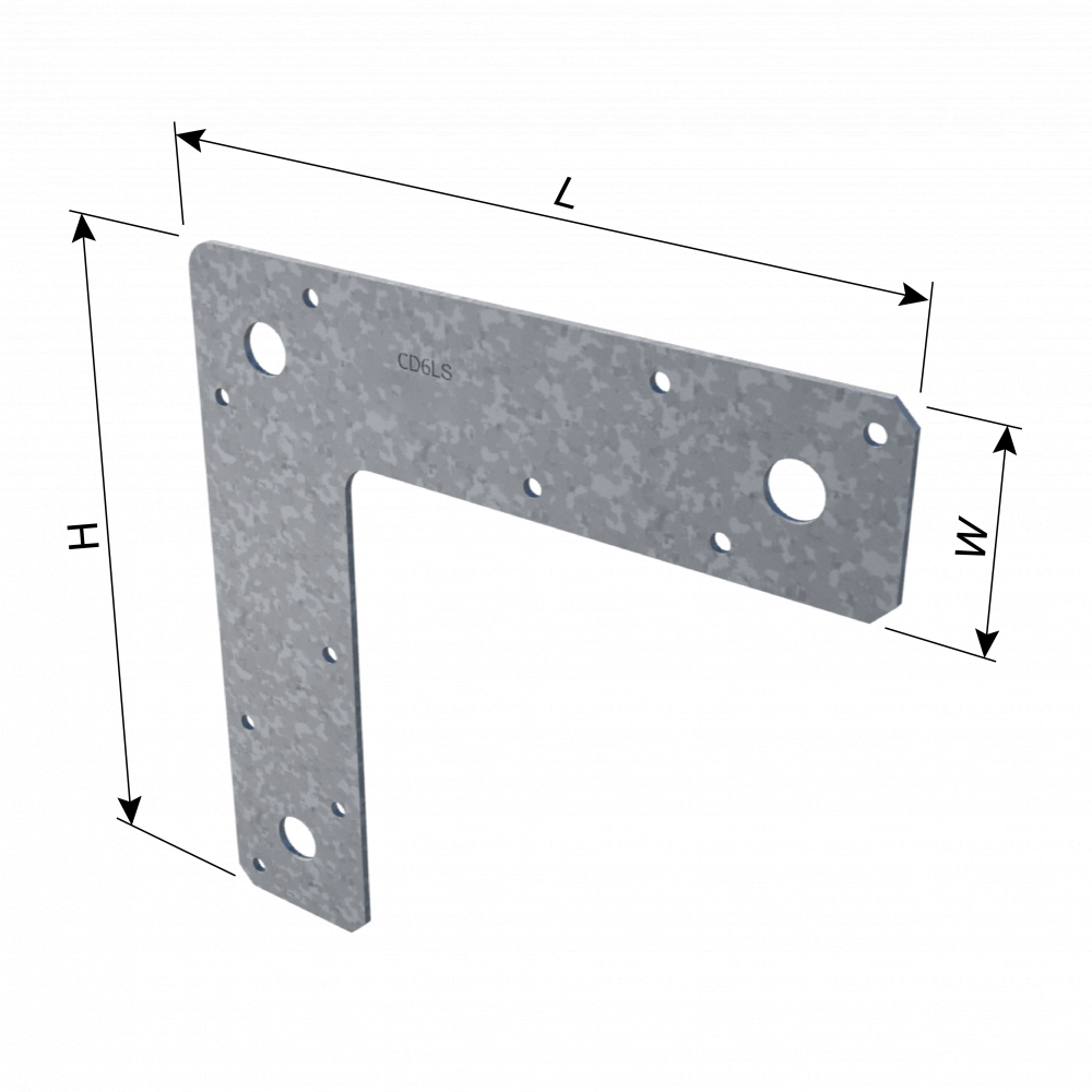 ClarkDietrich CD6LS - L BRACE 6" x 6" x 1-1/2" x 68mils (14ga)