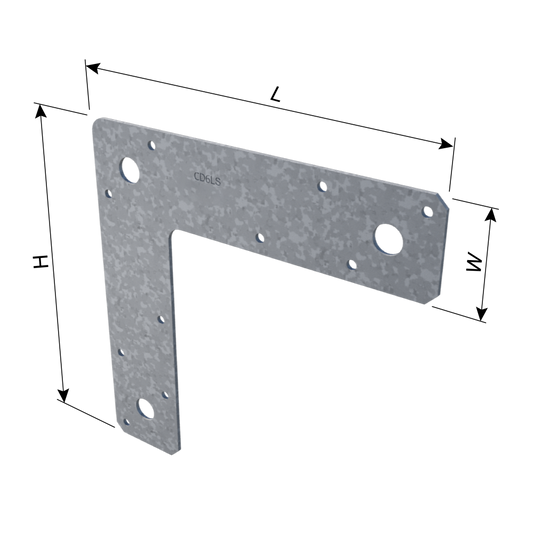 ClarkDietrich CD6LS - L BRACE 6" x 6" x 1-1/2" x 68mils (14ga) (box of 10)