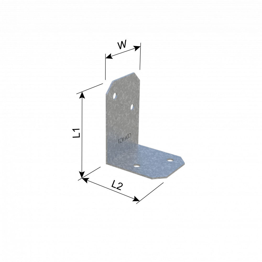 ClarkDietrich CDFA21 LIGHT ANGLE 2-1/16" x 1-37/64" x 1-3/8" x 43mils (18ga)