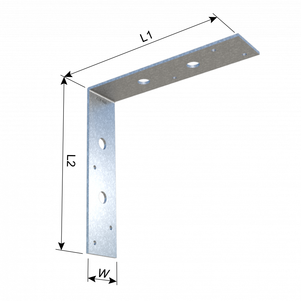 ClarkDietrich CDFA66 MEDIUM ANGLE 6" x 6" x 1-1/5" x 97mils (12ga)