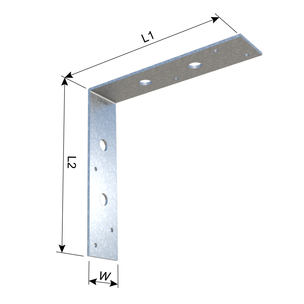 ClarkDietrich CDFA66 MEDIUM ANGLE 6" x 6" x 1-1/5" x 97mils (12ga) (box of 25)