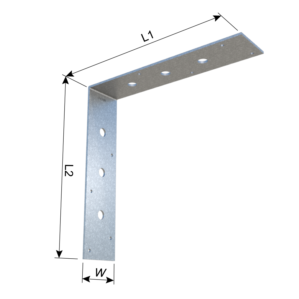 ClarkDietrich CDFA88 MEDIUM ANGLE 8-1/8" x 8-1/8" x 2" x 97mils (12ga) (box of 10)