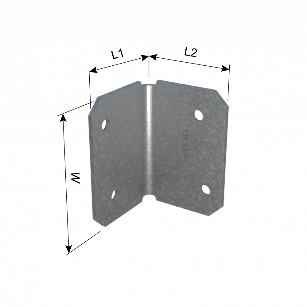 ClarkDietrich CDCA23G MEDIUM CLIP ANGLE 3" x 2-7/64" x 2-7/64" x 97mils (12ga) (box of 15)