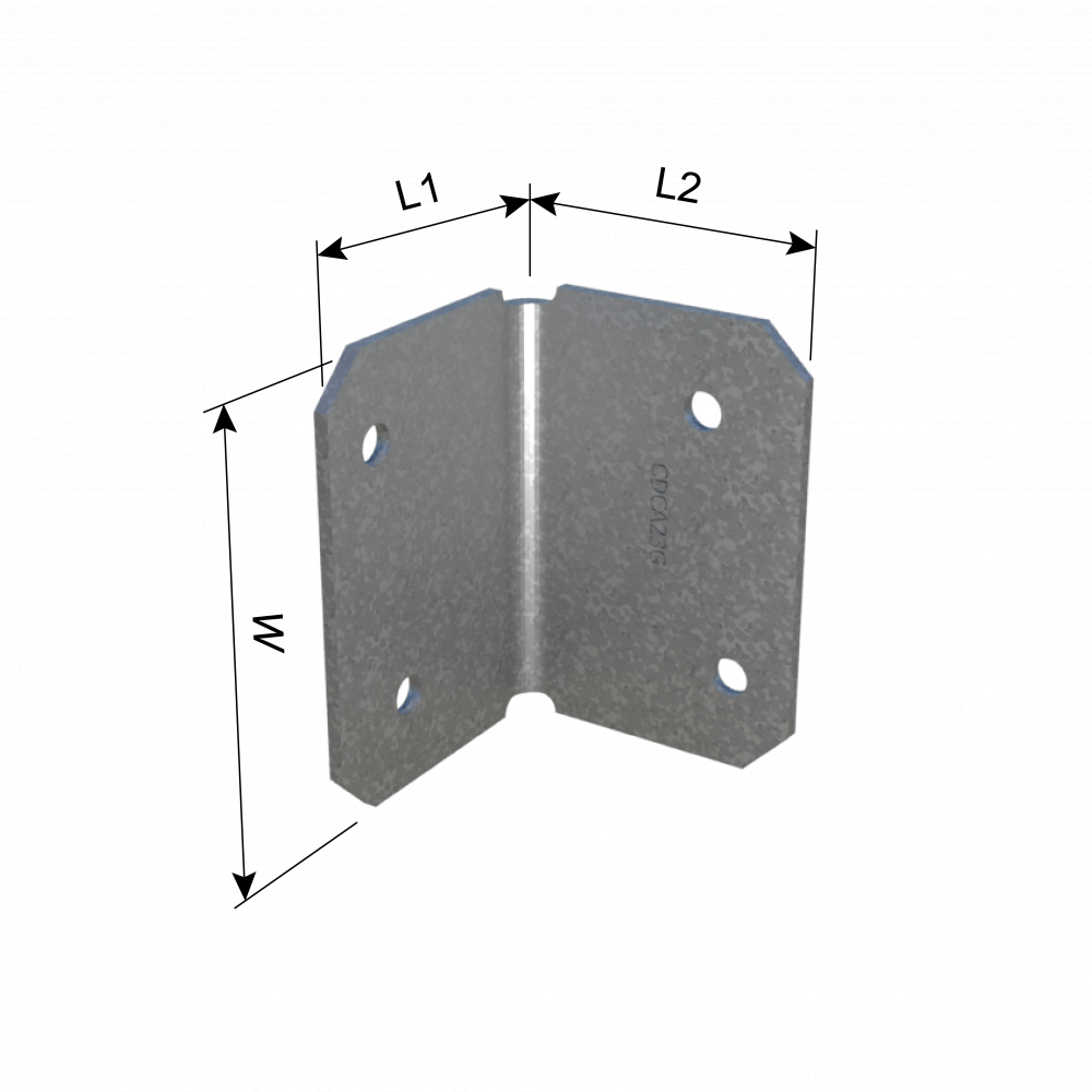 ClarkDietrich CDCA23G MEDIUM CLIP ANGLE 3" x 2-7/64" x 2-7/64" x 97mils (12ga)