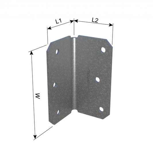 ClarkDietrich CDCA24G MEDIUM CLIP ANGLE 4" x 2-7/64" x 2-7/64" x 97mils (12ga) (box of 15)