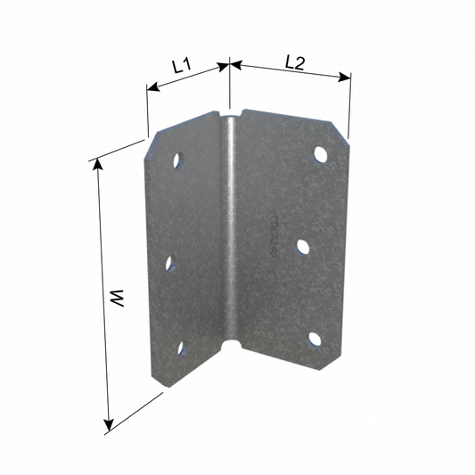 ClarkDietrich CDCA24G MEDIUM CLIP ANGLE 4" x 2-7/64" x 2-7/64" x 97mils (12ga)