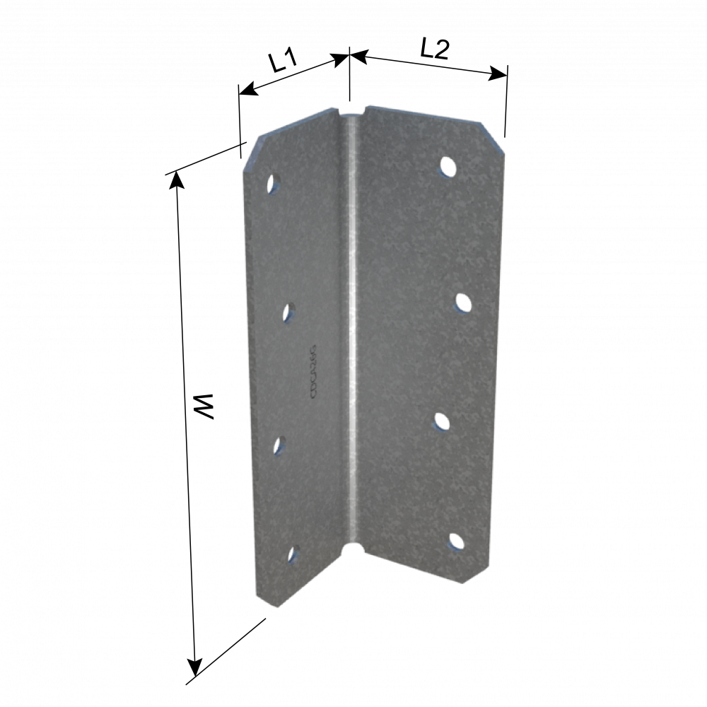 ClarkDietrich CDCA26G MEDIUM CLIP ANGLE 6" x 2-7/64" x 2-7/64" x 97mils (12ga) (box of 15)