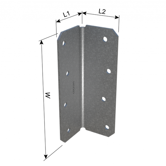 ClarkDietrich CDCA26G MEDIUM CLIP ANGLE 6" x 2-7/64" x 2-7/64" x 97mils (12ga) (box of 15)