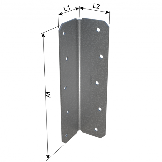 ClarkDietrich CDCA28G MEDIUM CLIP ANGLE 8" x 2-7/64" x 2-7/64" x 54mils (16ga) (box of 15)