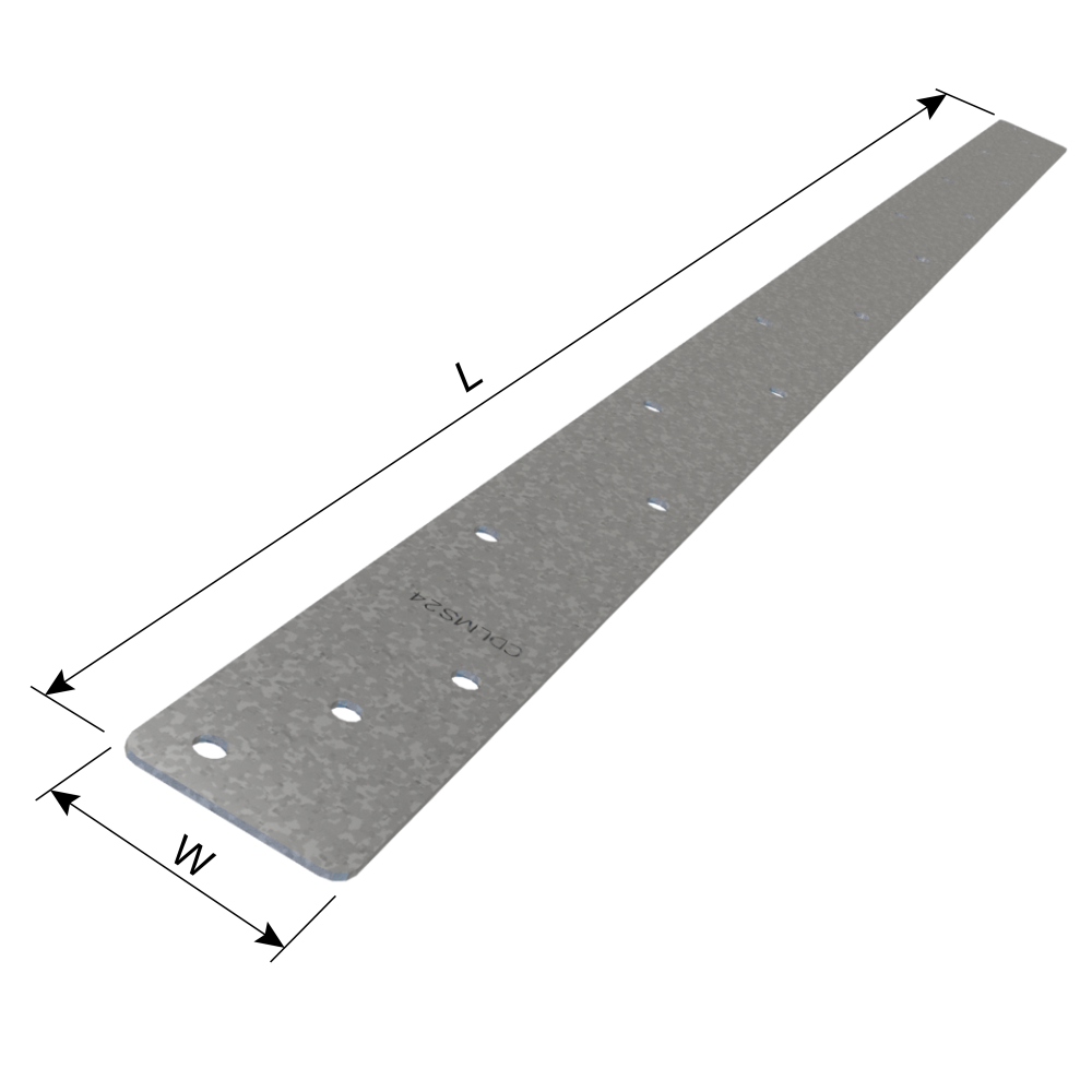 ClarkDietrich CDLMS9G MEDIUM STRAP G-185 9-5/8" x 1-1/4" x 43mils (18ga) G185