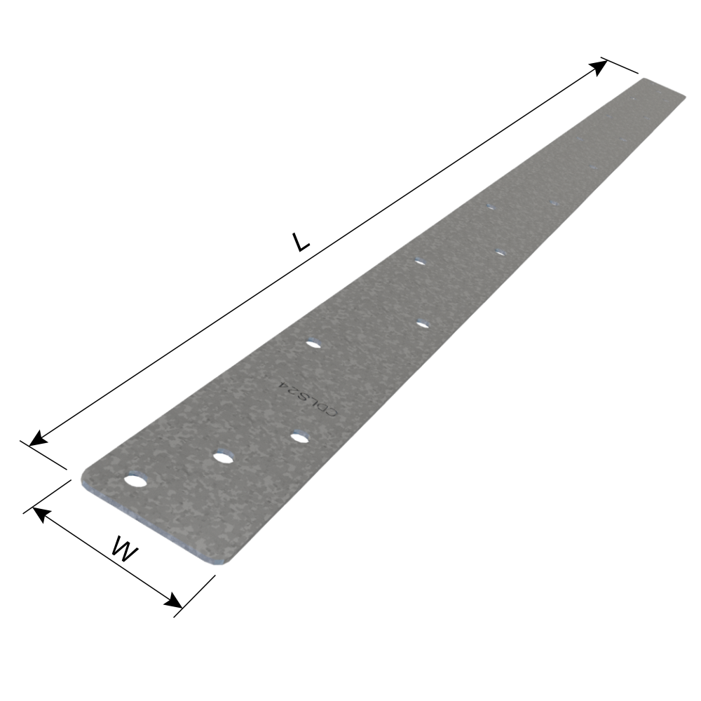 ClarkDietrich CDLS24 LIGHT STRAP 24-5/8" x 1-1/4" x 33mils (20ga) (box of 100)