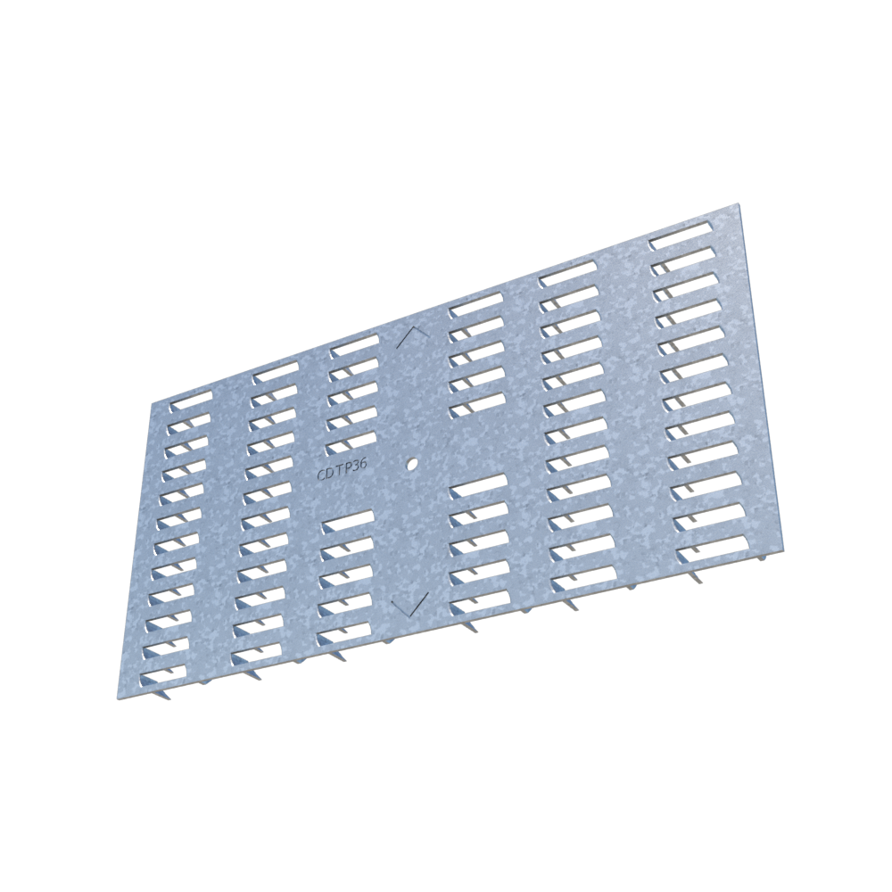 ClarkDietrich CDTP36 MENDING TIE PLATE 6" x 3" x 33mils (20ga) (box of 100)