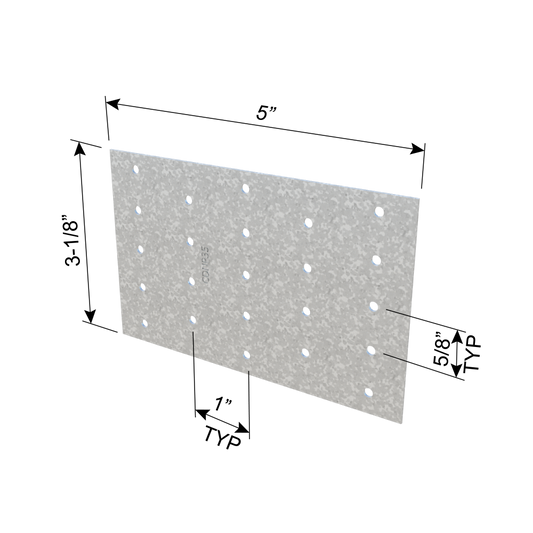 ClarkDietrich CDNP35 5" x 3" x 33mils (20ga) (box of 100)