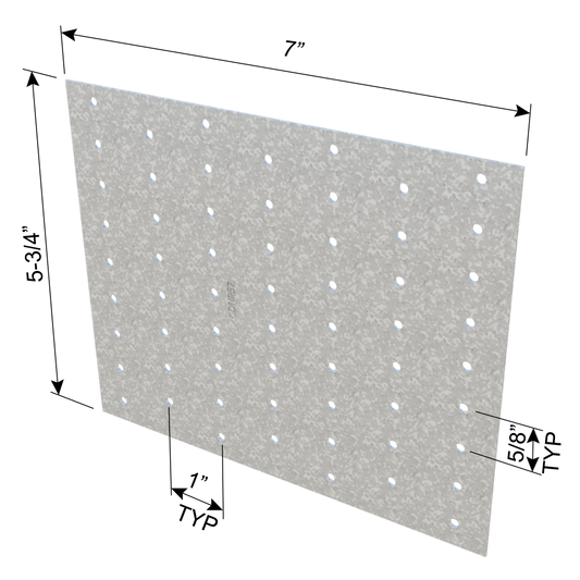 ClarkDietrich CDNP57 7" x 5" x 33mils (20ga)