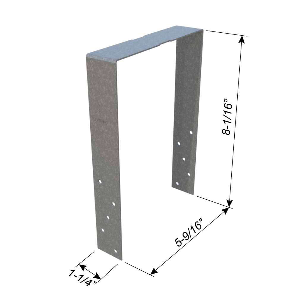 ClarkDietrich CDTPA6 ANCHOR SERIES 8-1/16" x 5-9/16" x 33mils (20ga) (box of 50)