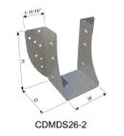 ClarkDietrich CDMDS26-2 DOUBLE FACE MOUNT HANGER 5-3/16" x 3-3/16" x 3-1/4" x 54mils (16ga)