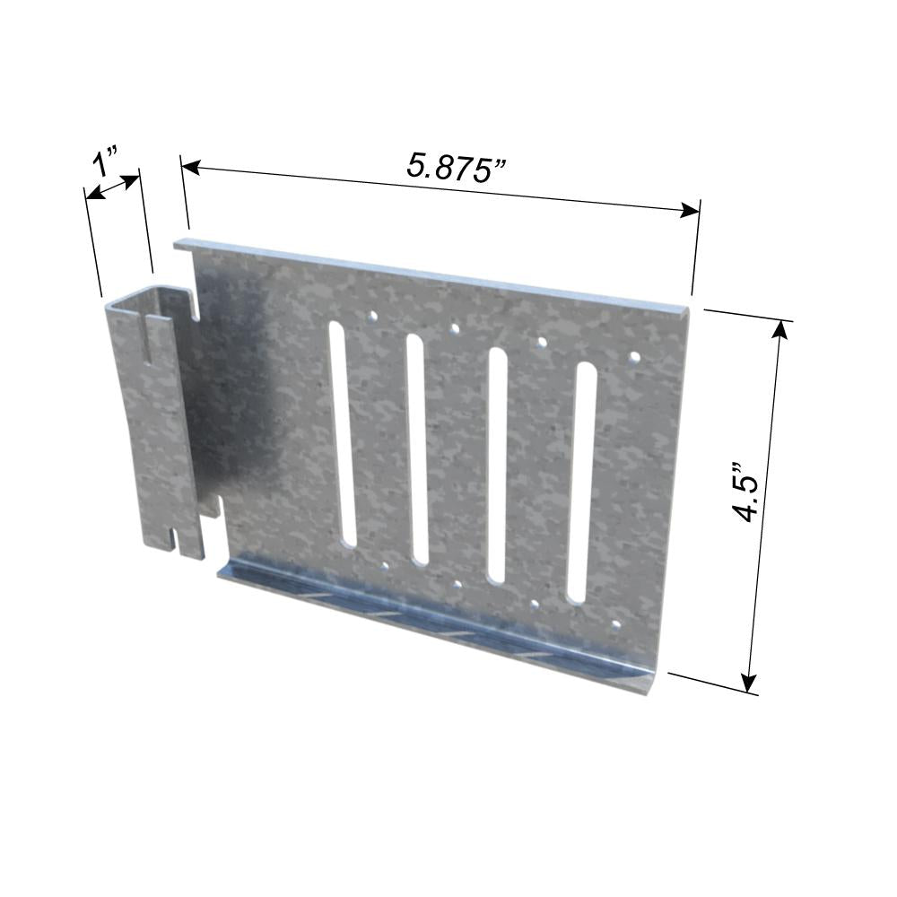 ClarkDietrich DRC6 DRIFT RAIL CLIP 6IN 12G 4-1/2" x 5-7/8" x 1" x 97mils (12ga) (bucket of 25)