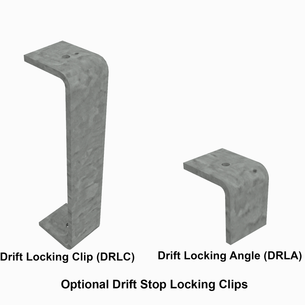 ClarkDietrich DRLA DRIFT RAIL LOCKING ANGLE 2IN 12GA (bucket of 100)