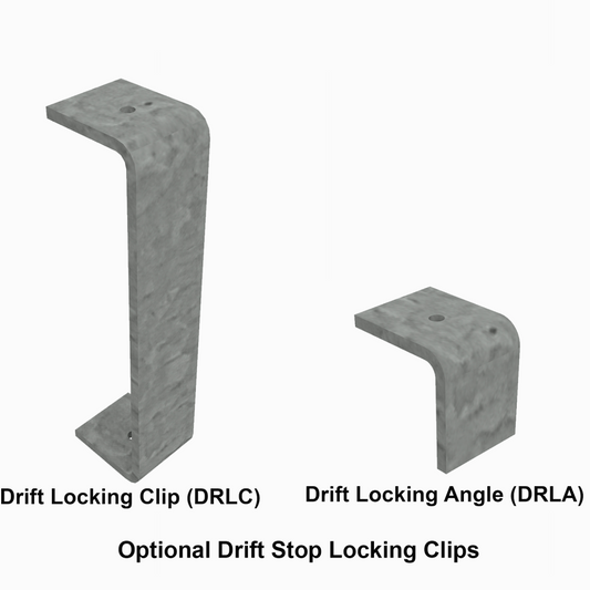 ClarkDietrich DRLC DRIFT RAIL LOCKING CLIP 5.6IN 12G ? (bucket of 100)