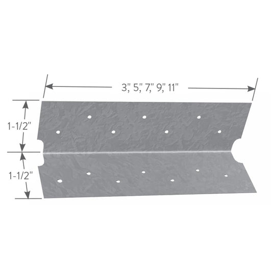 ClarkDietrich S979 SUPPORT CLIP 12GA 9" x 1-1/2" x 1-1/2" x 97mils (12ga) (bucket of 80)