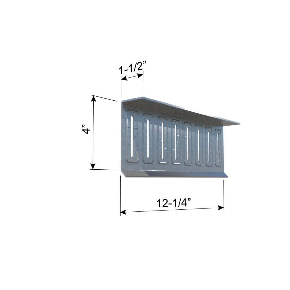 ClarkDietrich FS12 FAST STRUT™ 12-1/4" x 4" x 1-1/2" x 68mils (14ga) (box of 10)