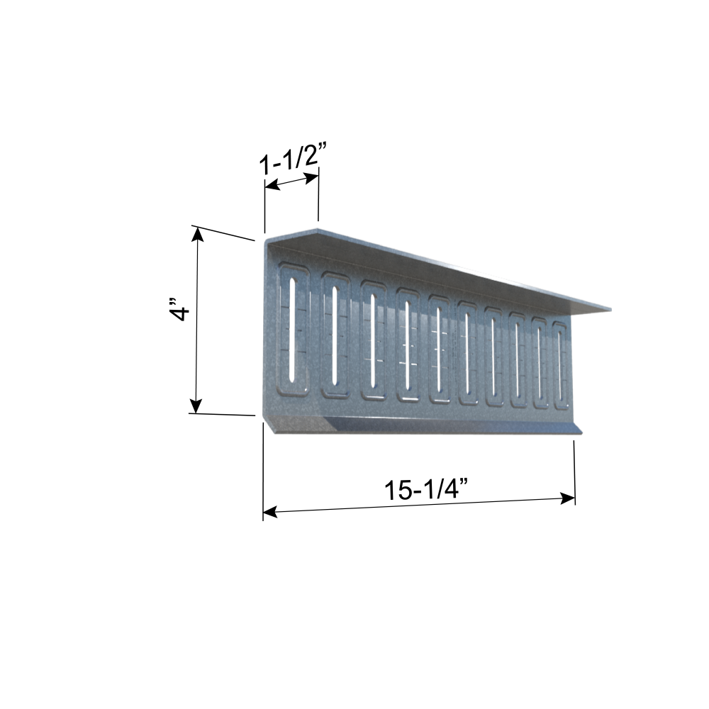 ClarkDietrich FS15 FAST STRUT™ 15-1/4" x 4" x 1-1/2" x 68mils (14ga) (box of 10)